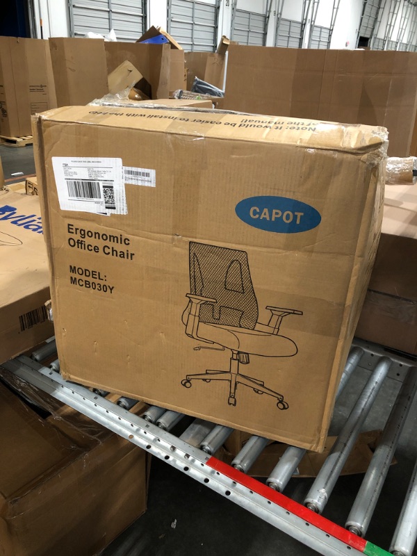 Photo 2 of CAPOT Big and Tall Office Chair 400lbs - Ergonomic Office Chair Computer Desk Chair Breathable Mesh for Big People - Mid Back Comfortable Swivel Office Chair with Adjustable Lumbar Support