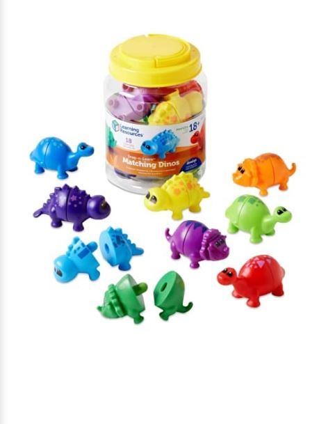 Photo 1 of Learning Resources Snap-n-Learn Matching Dinos, Multi Color & Spike The Fine Motor Hedgehog, Sensory, Fine Motor Toy, Hedgehog Toys for Toddler, Ages 18 Months+ Matching Dinos + Motor Hedgehog