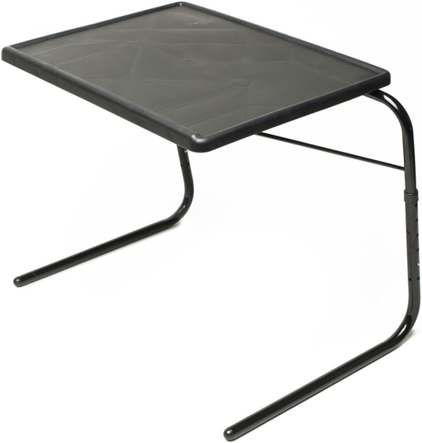 Photo 1 of Table-Mate V TV Tray Table - Extra Wide Folding TV Dinner Table, Couch Table Trays for Eating Snack Food, Stowaway Laptop Stand, Portable Bed Dinner Tray - Adjustable TV Table with 3 Angles, Black