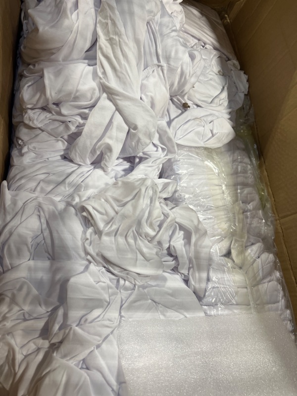 Photo 1 of 100 Pieces Spandex Chair Covers Bulk Polyester Party Chair Cover Stretch Elastic Chair Slipcovers for Wedding Banquets Reception Celebration Birthday Party Supplies(White)
