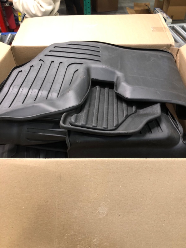 Photo 3 of RILLEC Floor Mats 3 Row Liners Set Black 