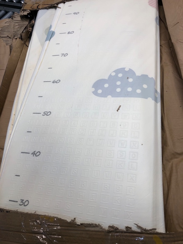 Photo 1 of Baby Playmat for Crawling,0.6in Thick Extra Large Foldable Play Mat for Baby, Waterproof Non Toxic Anti-Slip Reversible Foam Playmat for Toddlers Kids(79 * 71 * 0.6) 79*71*0.6'