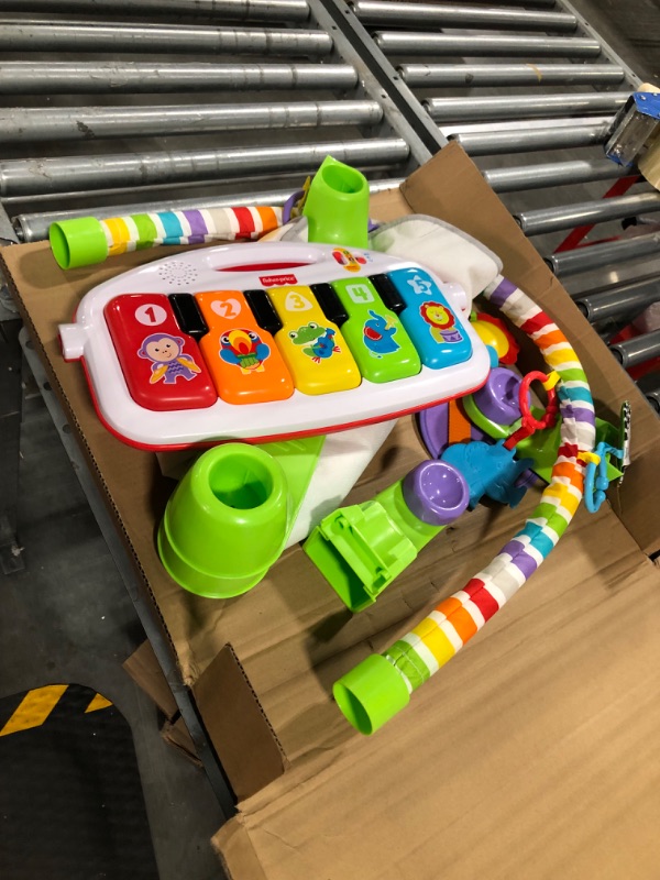 Photo 1 of Fisher-Price Deluxe Kick & Play Piano Gym, Baby Activity Playmat With Toy Piano, Lights, Music And Smart Stages Learning Content For Newborns And Up Kick 'n Play Piano - Frustration Free Packaging