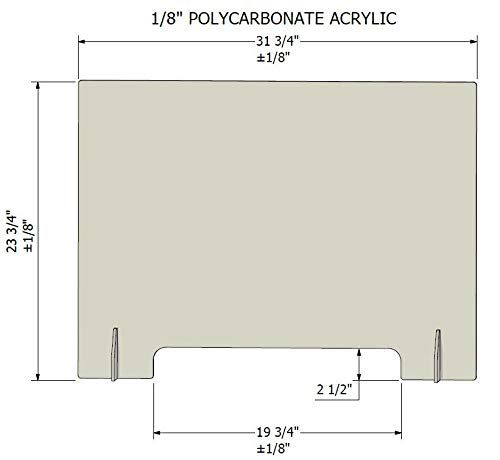 Photo 1 of 4 Pack Acrylic Sneeze Guards 34x24
