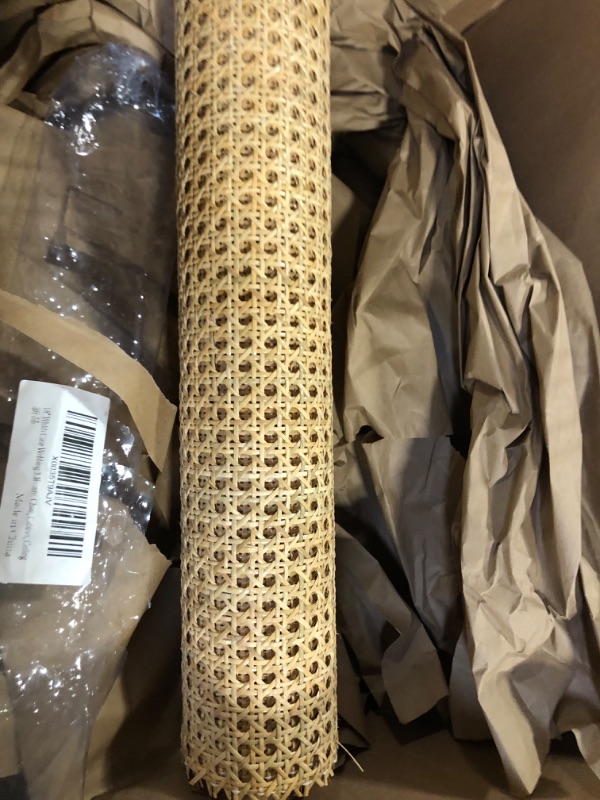 Photo 3 of 18" Width Cane Webbing 3.3Feet, Natural Rattan Webbing for Caning Projects, Woven Open Mesh Cane for Furniture, Chair, Cabinet, Ceiling 18"Wx40"L(3feet)
