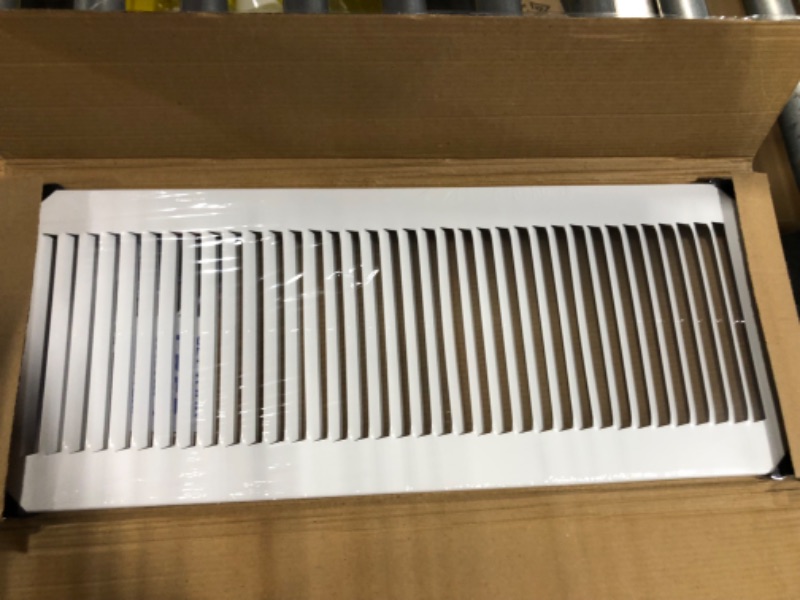 Photo 3 of 6" x 18" Return Air Grille - Sidewall and Ceiling - HVAC Vent Duct Cover Diffuser - [White] [Outer Dimensions: 7.75w X 19.75"h]