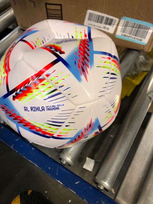 Photo 3 of adidas unisex-adult FIFA World Cup Qatar 2022 Al Rihla Training Soccer Ball White/Pantone 5