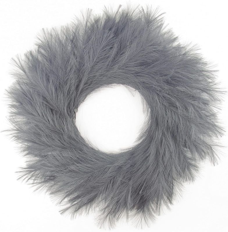 Photo 1 of 4.4 4.4 out of 5 stars 175 Reviews
Perfnique Pampas Grass Wreath, 27'' Faux Pampas Wreath for Front Door, Artificial Pampas Wreath for All Seasons, Boho Wall Decor, Farmhouse Pampas Grass Garland, DIY Wreath Arrangement (Grey