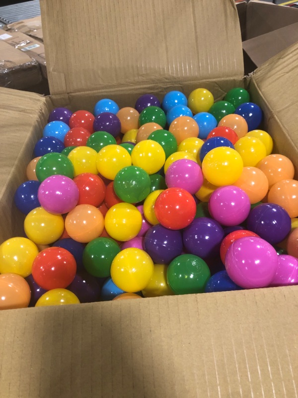 Photo 3 of Ball Pit Balls 500 Count Plastic Play Balls for Ball Pit Pets Play Toys,Non-Toxic Rianbow BPA Free Playpen Balls for Toddlers Kids Birthday Party Decoration Tent Tunnels Pit Balls 500 pack Rainbow