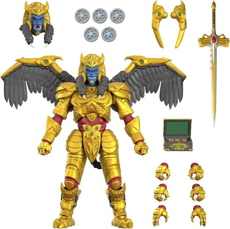 Photo 1 of    Super7 Ultimates Mighty Morphin Power Rangers Goldar - 8" Power Rangers Action Figure with Accessories Classic TV Show Collectibles and Retro Toys