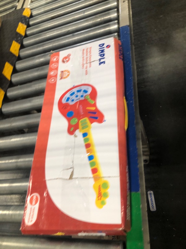 Photo 3 of Dimple Kids Handheld Musical Electronic Toy Guitar for Children Plays Music, Rock, Drum & Electric Sounds Best Toy & Gift for Girls & Boys (Red) (Single)