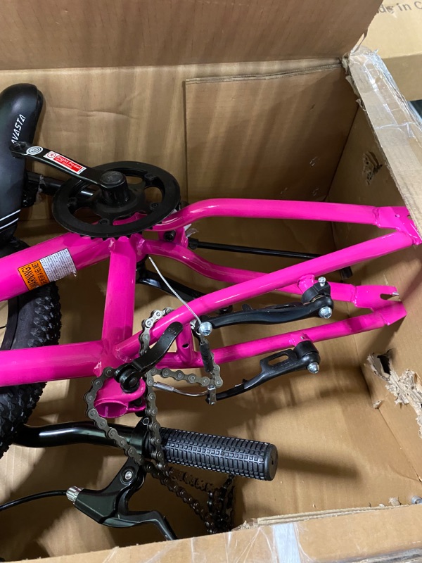 Photo 1 of AVASTA 14 18 20 inch Kids Bike for 5-9 Years Old Boys and Girls with Kick Stand,Dual Handbrakes,Multiple Colors Pink 18'' With Training Wheels & Kickstand