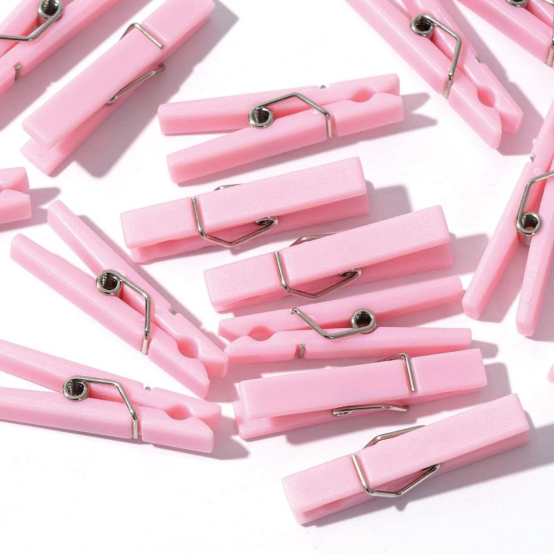 Photo 1 of 60 Baby Shower Clothespin Games (Pink)