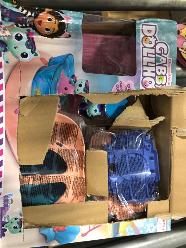 Photo 3 of Gabby’s Dollhouse, Purr-ific Pool Playset with Gabby and MerCat Figures, Color-Changing Mermaid Tails and Pool Accessories Kids Toys for Ages 3 and Up