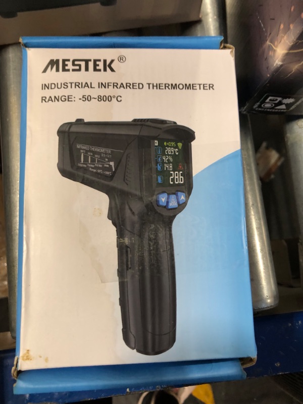 Photo 2 of **MISSING PARTS **  Infrared Thermometer Temperature Gun -58°F~1472°F, MESTEK Digital Laser Thermometer Gun with K Type Thermocouple Probe for Cooking, Pizza Oven, IR Thermometer Temp Gun with Adjustable Emissivity