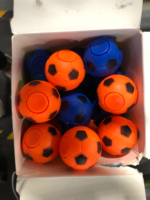 Photo 1 of 34PCS Soccer Fidget Spinners Balls for Kids, Football Stress Balls Fidget Toy for Teens Adults, Soccer Party Favor Goodie Bag Stuffer Classroom Prizes Rotatable Finger Small Balls Gift for Birthday