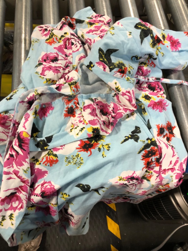 Photo 1 of Galabloomer Maternity Robe and Baby Receiving Blanket,  Matching Mommy Labor Delivery Robe and Swaddle Set