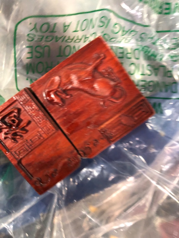 Photo 1 of Ashendikan Natural Red Sandalwood Rosewood Carving Lighter?Replaceable for Zippo (Only Case), Compatible Insert Size 3.6cm * 1.2cm * 5cm (Zodiac Dog)