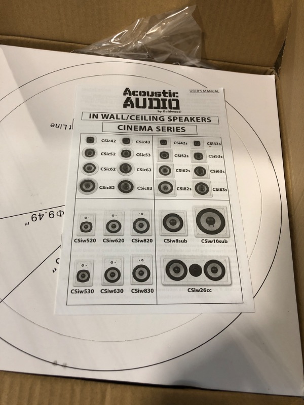 Photo 3 of Acoustic Audio by Goldwood CSi83S in Wall/Ceiling 8" Speaker Pair Home Theater 3 Way Speakers, White 8-Inch