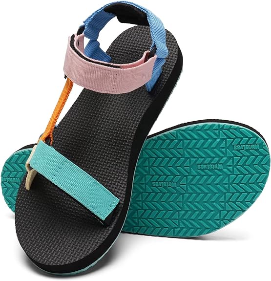 Photo 1 of WateLves Womens-Sport-Sandals Outdoor-Hiking-with-Arch-Support Comfortable Webbing-Water-Athletic Beach-Shoes for Travel-Walking-Trekking-Camping SIZE 8.5 