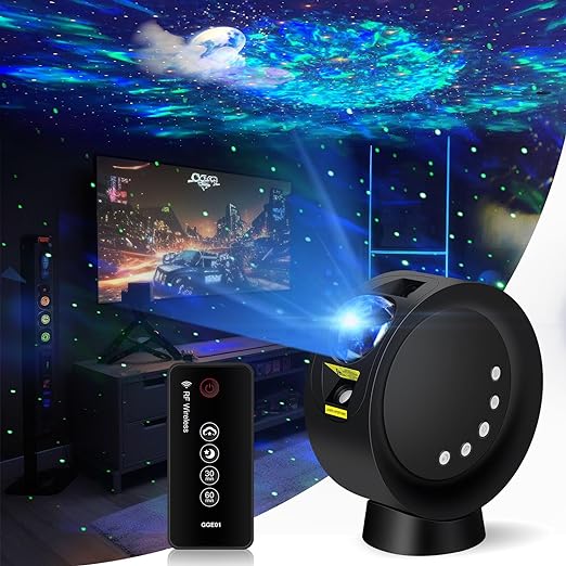 Photo 1 of LitEnergy LED Sky Projector Light, Galaxy Lighting, Nebula Star Night Lamp with Base and Remote Control for Gaming Room, Home Theater, Bedroom , or Mood Ambiance (Black)
