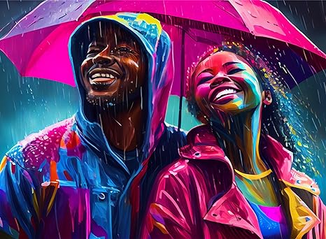Photo 1 of African American Jigsaw Puzzles for Adults 1000 Piece Wonders: LewisRenee Art, Revel in A Soothing & Mind-invigorating Challenge Showcasing The Beauty of Black Art Puzzles (Happy Rain)
