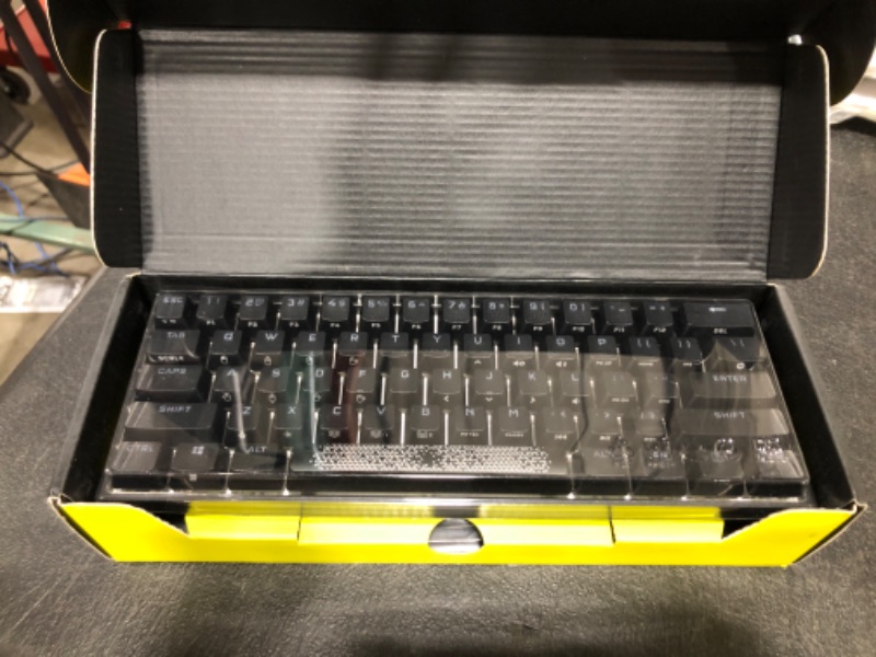 Photo 2 of Corsair K65 RGB Mini 60% Mechanical Gaming Keyboard - Cherry MX Brown Mechanical Keyswitches - Customizable Per-Key RGB Backlighting - Detachable USB Type-C Cable - QWERTY NA Layout - Black