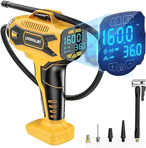 Photo 1 of Tire Inflator Air Compressor Compatible with DeWalt 20v Max Battery Power,160PSI Cordless Portable Electric Air Pump with Digital Pressure Gauge for Car Motorcycles Bike Sport Ball Auto(no battery)