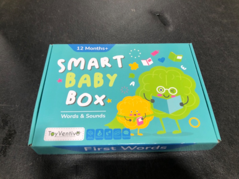 Photo 2 of TOYVENTIVE Smart Baby Box for Boy - Educational Developmental Learning Toys 1 + Year Old, Montessori Toddler Busy Book, Flash Cards, Board Books, First Birthday Gifts Boys