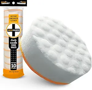 Photo 1 of SneakERASERS Instant Sole and Sneaker Cleaner, Premium, Disposable, Dual-Sided Sponge for Cleaning & Whitening Shoe Soles (10 Pack)