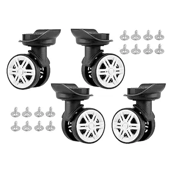 Photo 1 of Luggage Suitcase Wheels Travel Suitcases Wheels Left & Right 360 Degree Rotation Double Row Swivel Caster Wheels for Carrier Travel Suitcases 
