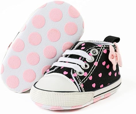 Photo 1 of PATPAT Baby Shoes Baby Girl & Boy Shoes [Skin-Friendly Material] [Anti-Slip & Lightweight] Baby Girl Shoes Baby Booties Baby Walking Shoes Infant Sneaker Unisex Outfit Canvas Baby First Walking Shoes - US Infant 3
