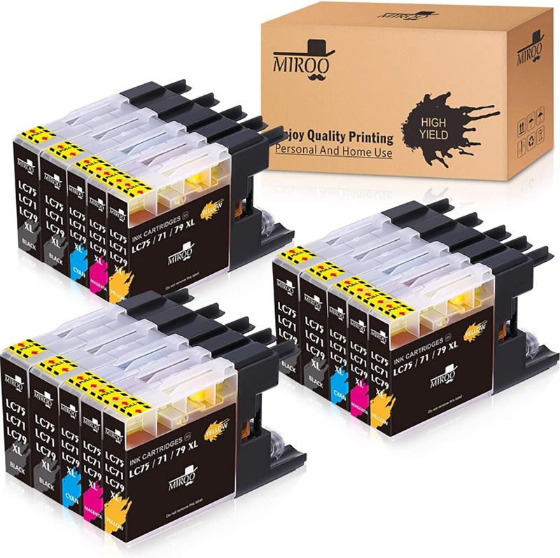 Photo 1 of Compatible Ink Cartridge Replacement for Brother LC75 LC71 LC79 XL 15 Pack, Work for Brother MFC J280W J825DW J430W J835DW J625DW J425W J6710DW J280W J6910DW J5910DW J6510DW J435W Printer
