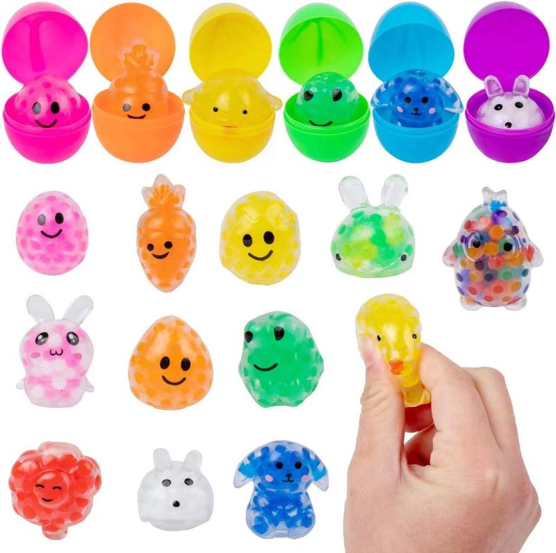 Photo 1 of 12 Pack Prefilled Easter Eggs with Toys, Easter Egg fillers for Kids, Easter Basket Stuffers for Boys Girls Party Favor