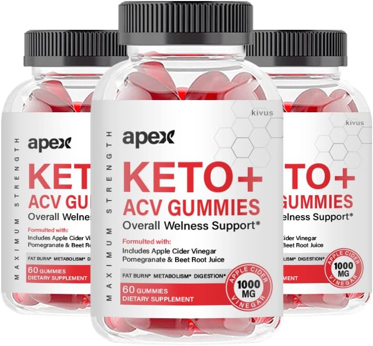 Photo 1 of (3 Pack) Apex Keto - Apex Keto+ACV - Apex Keto+ACV Gummies (180 Count)