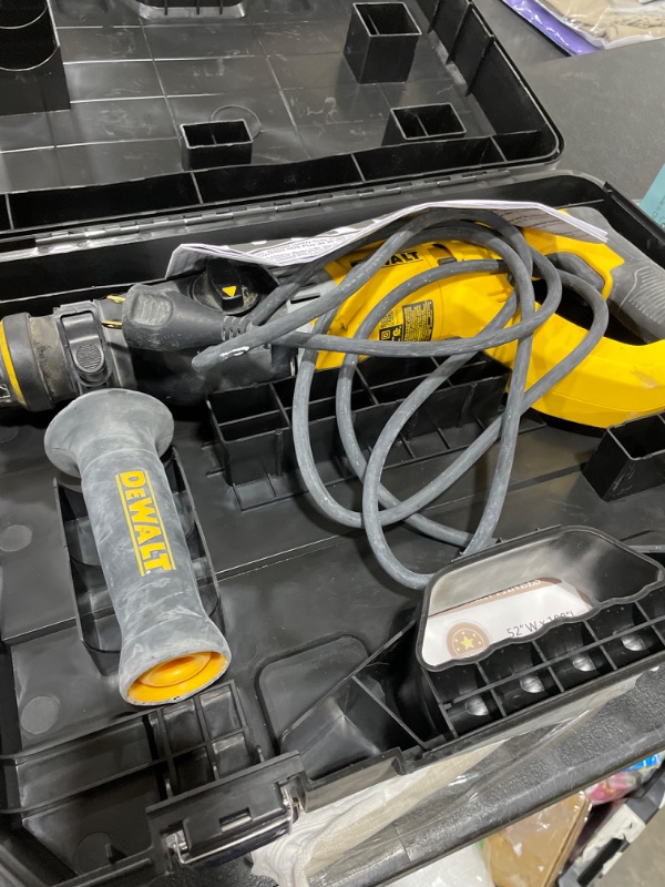 Photo 2 of DEWALT Rotary Hammer Drill with Shocks, D-Handle, SDS, 1-1/8-Inch (D25263K) Rotary Hammer 1-1/8"