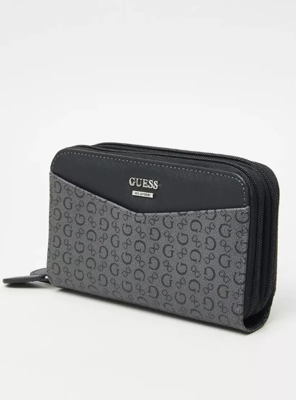 Photo 1 of Guess Printed Wallet with Double Zip Closure
