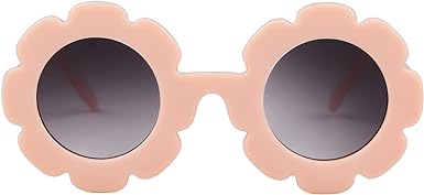 Photo 1 of ADEWU Sunglasses for Kids Round Flower Cute Glasses UV 400 Protection Children Girl Boy Gifts
