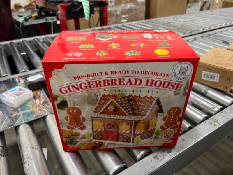 Photo 1 of Gingerbread House Kit - Gingerbread Mansion Holiday House Kit - Pre-Built - Ready to Decorate - 3 POUNDS