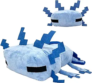 Photo 1 of Axolotl Plush Soft Throw Pillow Plush, Axolotl Plush Stuffed Toy for Video Game, Birthday Gifts for Kids Girls Boys (Blue)
