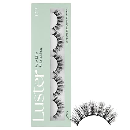 Photo 1 of Cashmeren Faux Mink Strip Lashes, DIY Individual Fake Eyelashes At Home Extensions, Bold and Dramatic Eye Lashes for a Statement Glam, Waterproof and Reusable Lashes Wispy, 5 Pairs Luxe Cascade