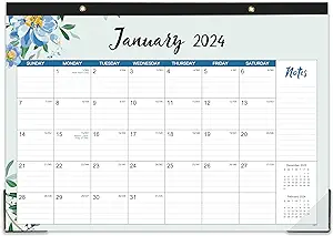 Photo 1 of 2024 Desk Calendar - 12 Months Desk Calendar 2024, 16.8" x 12", JANUARY - DECEMBER 2024, Desk Calendar 2024, Large Ruled Blocks for Planning, 2024 Calendar 12 Month for Home or Office 