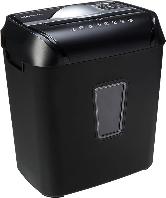 Photo 1 of Amazon Basics 12 Sheet Cross Cut Paper and Credit Card Home Office Shredder with 4.8 Gallon Bin, Black