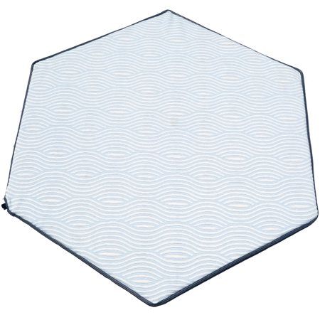 Photo 1 of POP N GO Hexagon Playpen Mat Cover Compatible with POP N GO Play Yard Mattress Whimsical Waves