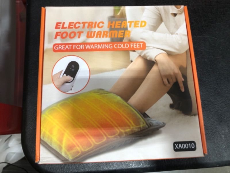 Photo 2 of 2023 New Electric Heated Foot Warmers for Men and Women, Non-Slip & Machine Washable, Fast Heating Pad with 6h Auto Off & 8 Timer, Foot Warmer Under Desk, Back Pain Relief, Hands, Shoulders, Abdomen
