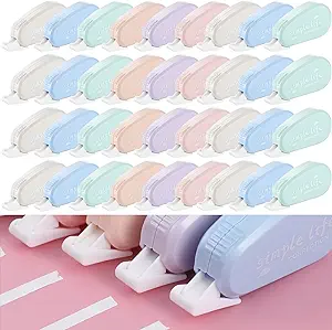 Photo 1 of Fainne 36 Pieces Correction Tape Macaron Color Corrective Tape Eraser Easy to Use Applicator Cute Preppy School Supplies for Instant Corrections Correct Wrong Writing, 0.2 X 197 inches 