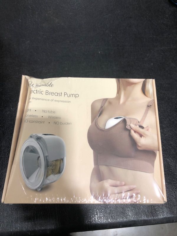 Photo 2 of 2023 Upgraded Wearable Breast Pump Hands Free, Discreet, Silent,3 Modes and 9 Levels- Wireless Hands Free Breast Pump, LCD, Lightweight, Skin Friendly Breastpump, 21mm Flange-180 ml, Single