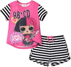 Photo 1 of L.O.L. Surprise! Toddler Girls Clothes Outfits Girls Tops Tee Tshirts Shorts Set 2PCs 3Years