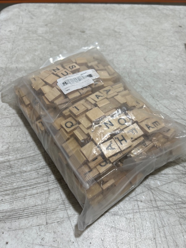 Photo 2 of 1000PCS scrabble letters for crafts - DIY wood gift decoration - making alphabet coasters and scrabble crossword game wood letter tiles/wooden scrabble tiles A-Z capital letters for crafts, pendants,