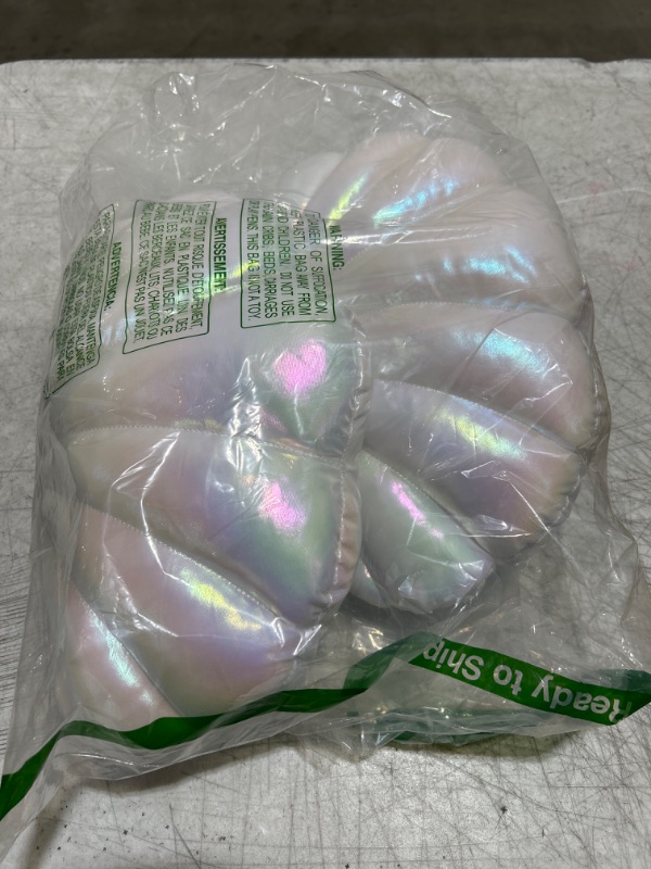 Photo 1 of 2 PACK - Shell Pillow Seashell Decorative Throw Pillows Pearlescent Sea Shell Toy Coastal Beach Shaped Ocean Theme Decor ?13.6 × 8 inch? 